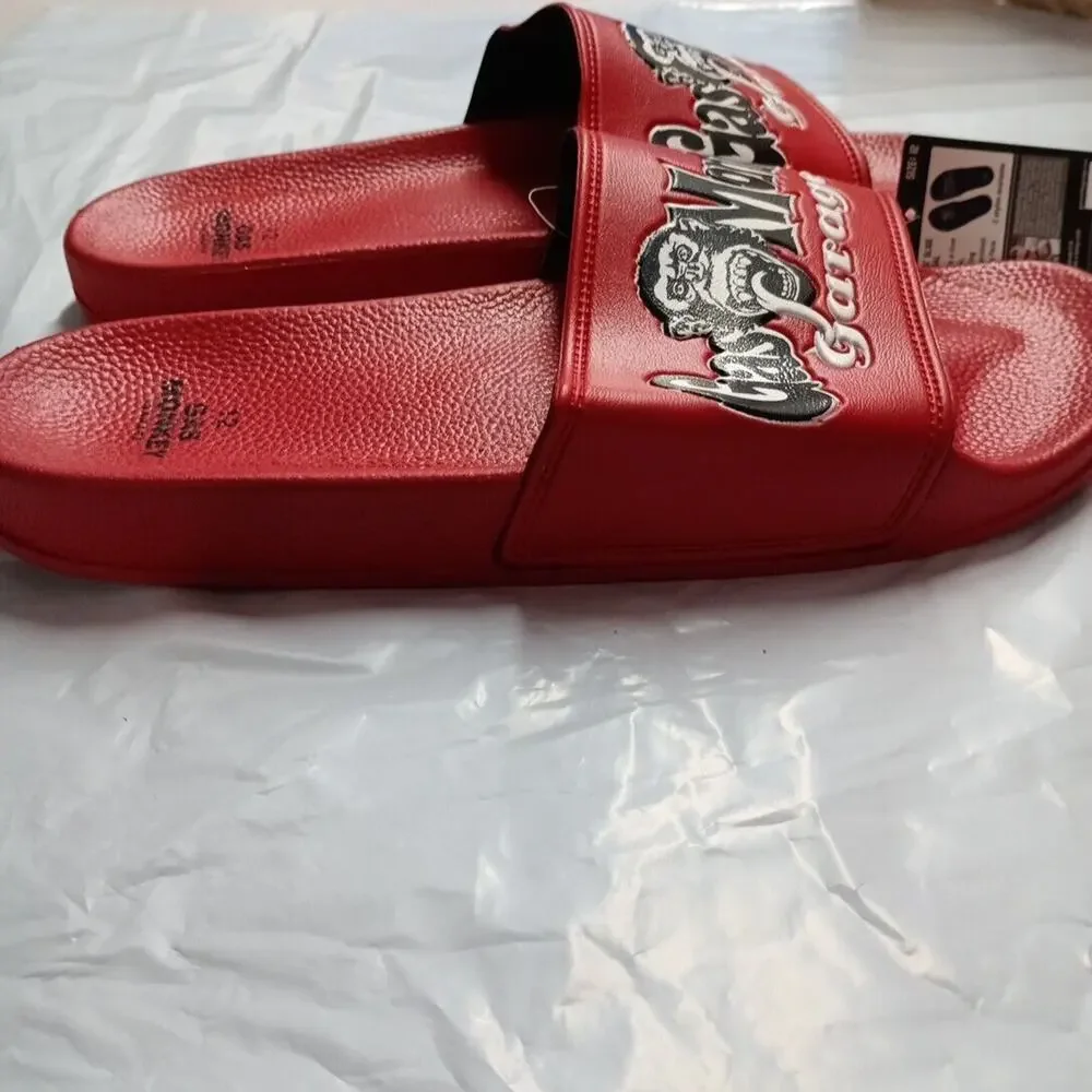 Gas‎ Monkey Garage Slides Sandals Men's Size 12 Red
